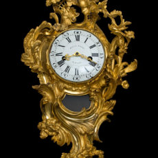 A LOUIS XV ORMOLU CARTEL CLOCK